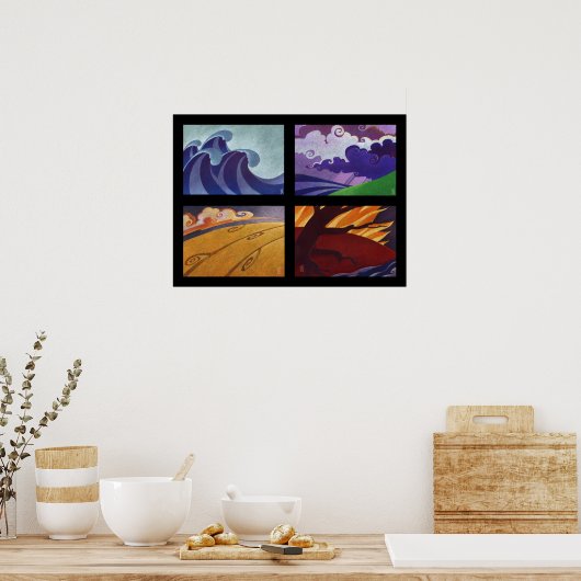 四季 – 4つの要素 ポスター (キッチン)