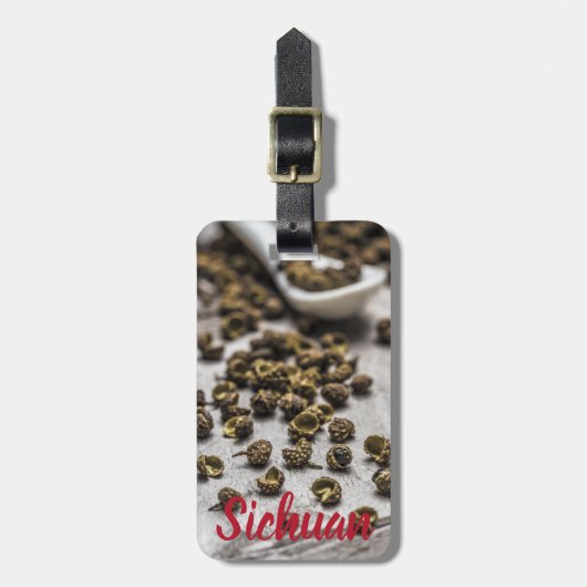 四川コショウ中国の料理 ラゲッジタグ (正面縦)