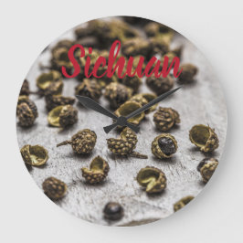 四川コショウ中国の料理 ラージ壁時計