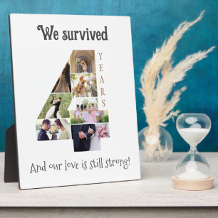 四年結婚記念日 フォトプラーク