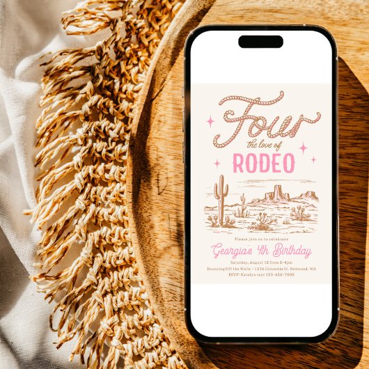 四愛のロデオ4th誕生日招待状 招待状