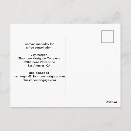 四抵当会社の再融資の理由 ポストカード (裏面)