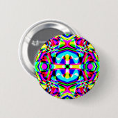 四方向万華鏡のように千変万化するパターン 缶バッジ (正面&裏面)