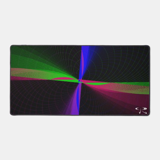 四方幾何学的波マウスパッドマット デスクマット (正面)