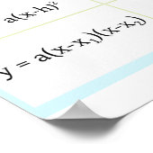 四方形法：放物線の基本方程式 ポスター (角)