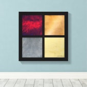 四方形001 キャンバスプリント (インサイチュ (ウッドフロア))