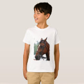 四方騎馬風景青少年スウェットシャツ Tシャツ (正面フル)