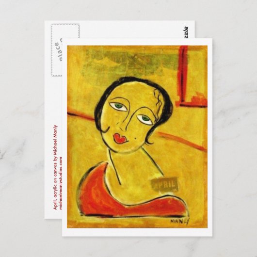 四月はがき ポストカード (正面/裏面)