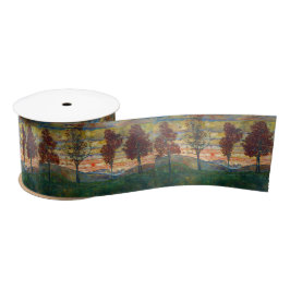 四木（風景画） (by Egon Schiele) サテンリボン