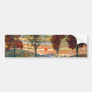 四木(風景画) (by Egon Schiele) バンパーステッカー