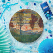 四木（風景画） (by Egon Schiele) ペーパープレート (パーティー)