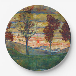 四木（風景画） (by Egon Schiele) ペーパープレート