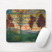 四木（風景画） (by Egon Schiele) マウスパッド (マウス)