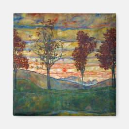 四木（風景画） (by Egon Schiele) マグネット