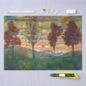 四木（風景画） (by Egon Schiele) 薄葉紙 (クラフト)