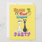 四本足のパーティへようこそ 案内状 (正面)