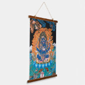 四武装マハカラ仏法タンカ 吊り下げ型タペストリー (傾斜あり)