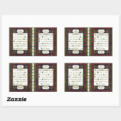 四段 長方形シール (シート)