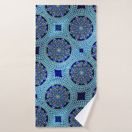 四王室の十ブルーバスタオル バスタオル (バスタオル)