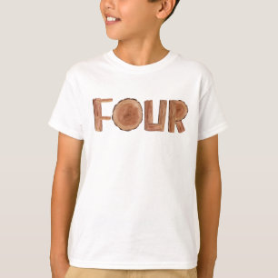 四男の子4歳の誕生日 Tシャツ