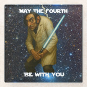 四番目の人が一緒に来てほしい(Math-ter) ガラスコースター (正面)