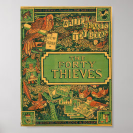 四盗人ヴィンテージ童話カバー ポスター