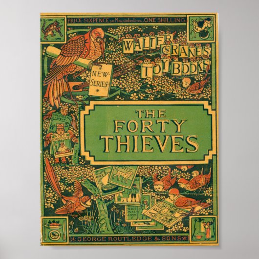 四盗人ヴィンテージ童話カバー ポスター (正面)