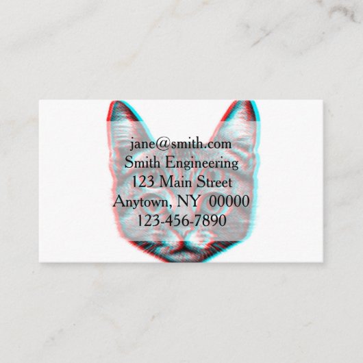 四目猫イラストレーション 名刺 (正面)