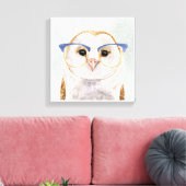 四眼避雷器 | Wise Owl キャンバスプリント (インサイチュ (リビング))