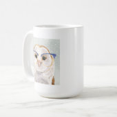 四眼避雷器 | Wise Owl コーヒーマグカップ (正面左)