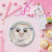 四眼避雷器 | Wise Owl ペーパープレート (パーティー)