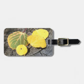 四秋の色の揺れ《植物》アスペン葉の写真 ラゲッジタグ (正面横)