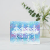 四羽の白鳥の踊りポストカード ポストカード (スタンド正面)