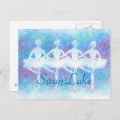 四羽の白鳥の踊りポストカード ポストカード (正面/裏面)