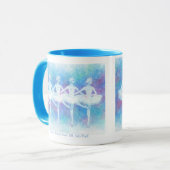 四羽の白鳥の踊りマグカップ マグカップ (正面左)