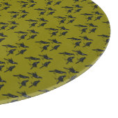 四羽の鳥切り抜きステンシルスタイル4 カッティングボード (角)