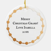 四羽の鳥類 | クリスマスの12日 セラミックオーナメント (裏面)