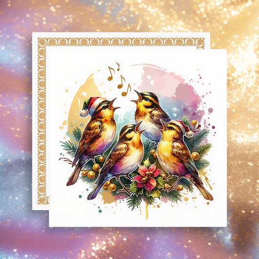 四羽の鳴く鳥 | クリスマスの12日間 シーズンカード