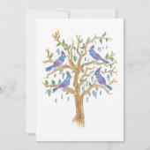 四羽の鳴く鳥 招待状 (正面)