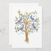 四羽の鳴く鳥 招待状 (正面/裏面)