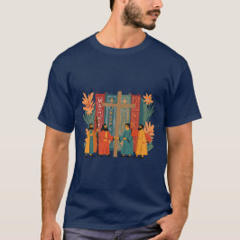 四羽の鳴く鳥 福音書 カットアウトステンシル Tシャツ
