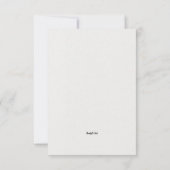 四肢を加える妊娠発表 招待状 (裏面)