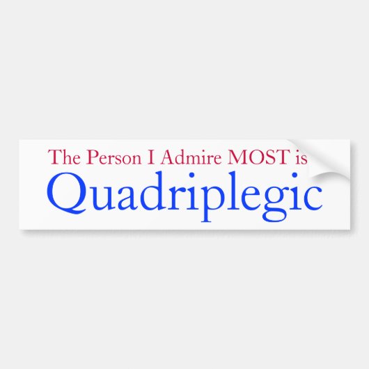 四肢麻痺の人のawarness バンパーステッカー (正面)