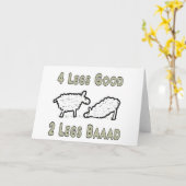 四脚良いおもしろい羊のフン カード (黄色い花)