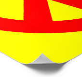 四色美術ポップ・アートの平和サインのポスター ポスター (角)