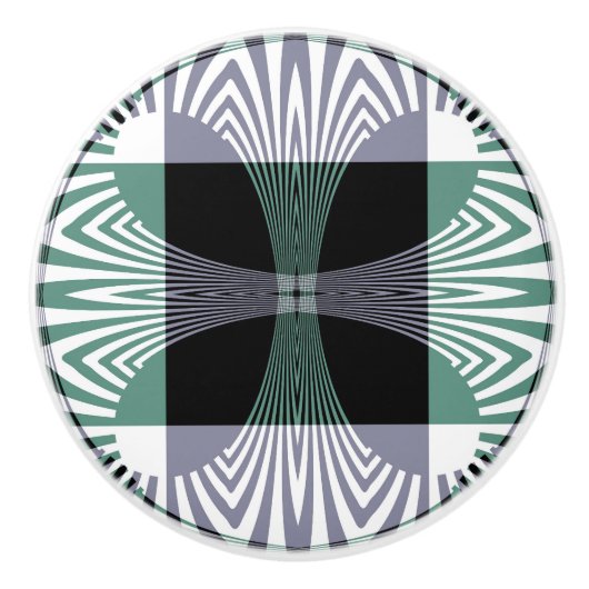 四花びらガラス輝き曼荼羅の無限のミラージュ セラミックノブ (正面)