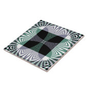 四花びらガラス輝き曼荼羅の無限のミラージュ タイル (側面)