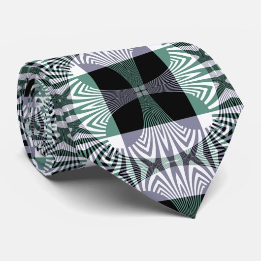 四花びらガラス輝き曼荼羅の無限のミラージュ ネクタイ (ロール)