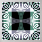 四花びらガラス輝き曼荼羅の無限のミラージュ ポスター (正面)