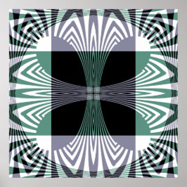 四花びらガラス輝き曼荼羅の無限のミラージュ ポスター